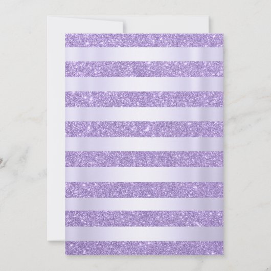 Paarse Bloemen Quinceanera Verjaardag Kaart (Achterkant)