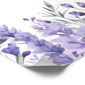 Paarse Bloemen Quinceanera Welkomstbord Poster (Hoek)