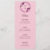 Paarse Bloemen Ring Wedding Menu (Voorkant)