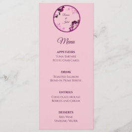 Paarse Bloemen Ring Wedding Menu