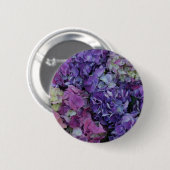 Paarse Bloemen Ronde Button 5,7 Cm (Voorkant /achterkant)