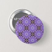 Paarse Bloemen Ronde Button 5,7 Cm (Voorkant /achterkant)