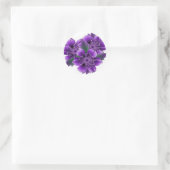 paarse bloemen ronde sticker (Tas)