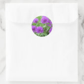 paarse bloemen ronde sticker (Tas)