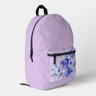 Paarse bloemen, roos, glinsterende lavendel rugzak
