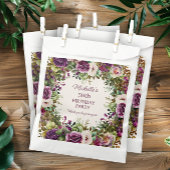 Paarse Bloemen Roze Verjaardag Bedankzakje