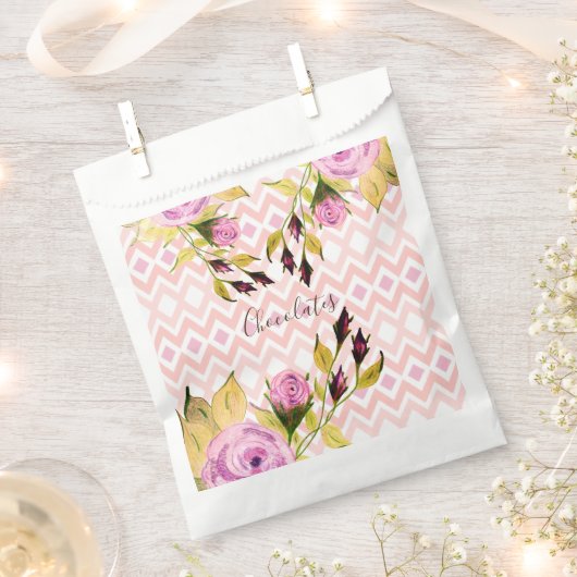 Paarse Bloemen Rozen Bedankzakje (Geknipt)