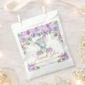Paarse Bloemen Schattige Olifant Baby shower Bedankzakje (Geknipt)