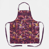 Paarse Bloemen- Schort (Voorkant)