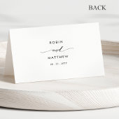 Paarse Bloemen, Script Custom Wedding Place Cards Kaart