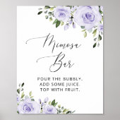 Paarse Bloemen, Sering Bloemen, Boho, Mimosa Bar Poster (Voorkant)