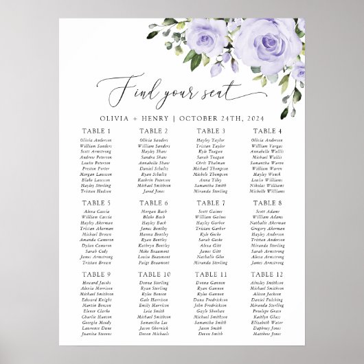 Paarse Bloemen, Sering Bloemen, Boho, Zitplaatskaa Poster (Voorkant)
