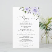 Paarse Bloemen, Sering Bloemen, Bruidsfeest Menu (Staand voorkant)