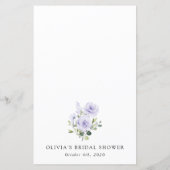 Paarse Bloemen, Sering Bloemen, Bruidsfeest Menu (Achterkant)