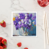   paarse bloemen servet (Insitu)