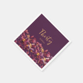 Paarse Bloemen- Servet (Hoek)