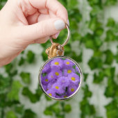 Paarse Bloemen Sleutelhanger (Hand)
