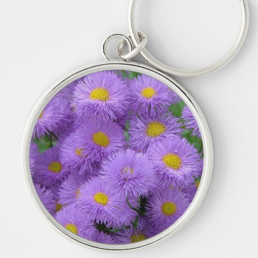 Paarse Bloemen Sleutelhanger (Voorkant)