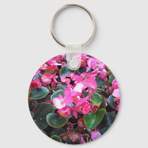 Paarse bloemen sleutelhanger