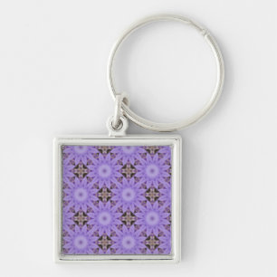 Paarse Bloemen Sleutelhanger