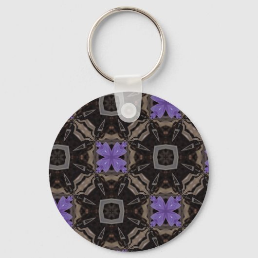 Paarse Bloemen Sleutelhanger (Voorkant)