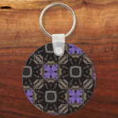 Paarse Bloemen Sleutelhanger (Voorkant)
