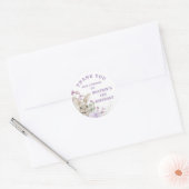 Paarse Bloemen Sommige Konijntje Draaien Een 1e Ve Ronde Sticker (Envelop)
