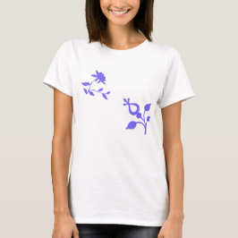 paarse bloemen t-shirt