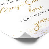 Paarse Bloemen Tea Party Recept voor bruid Mom Sig Poster (Hoek)