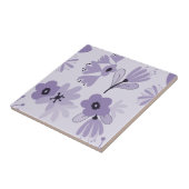 Paarse Bloemen Tegeltje (Zijkant)