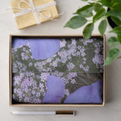 Paarse bloemen tissue papier (Geschenk)