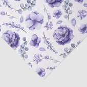 Paarse Bloemen Tissuepapier (Detail)
