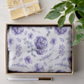 Paarse Bloemen Tissuepapier (Geschenk)