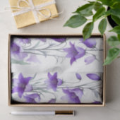 Paarse bloemen tissuepapier (Geschenk)