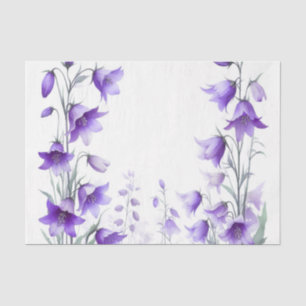 Paarse bloemen tissuepapier