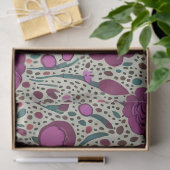 Paarse Bloemen Tissuepapier (Geschenk)