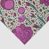 Paarse Bloemen Tissuepapier (Detail)
