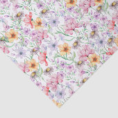 Paarse Bloemen Tissuepapier (Detail)