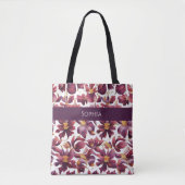 Paarse Bloemen- Tote Bag (Voorkant)