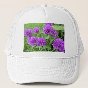 paarse bloemen trucker pet