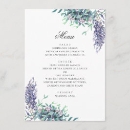 Paarse bloemen. Tuin bloem bruiloft. Lavendel Menu