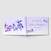 Paarse Bloemen Tuin Bloem Quinceanera Gastboek Gastenboek (Volledig)