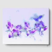 Paarse Bloemen Tuin Bloem Quinceanera Gastboek Gastenboek (Achterkant)