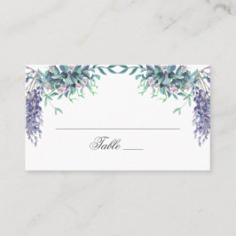 Paarse bloemen. Tuin bloemenhuwelijk. Lavendel Plaatskaartje