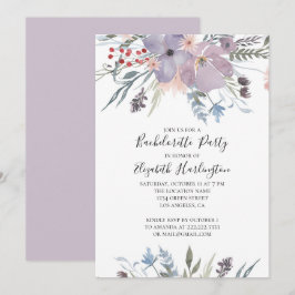 Paarse bloemen. Tuin bloemenvrijgezellenfeest Kaart