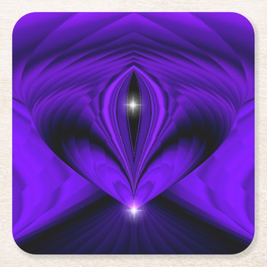 Paarse bloemen, twee sterren kartonnen onderzetters (Voorkant)