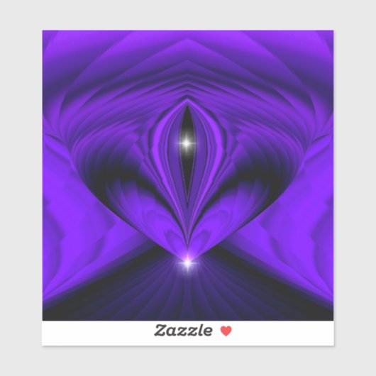 Paarse bloemen, twee sterren sticker (Vel)