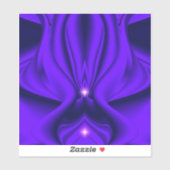 Paarse bloemen, twee sterren sticker (Vel)