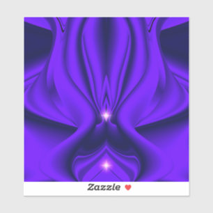 Paarse bloemen, twee sterren sticker