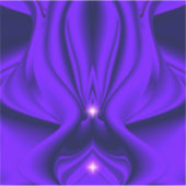 Paarse bloemen, twee sterren sticker (Voorkant)